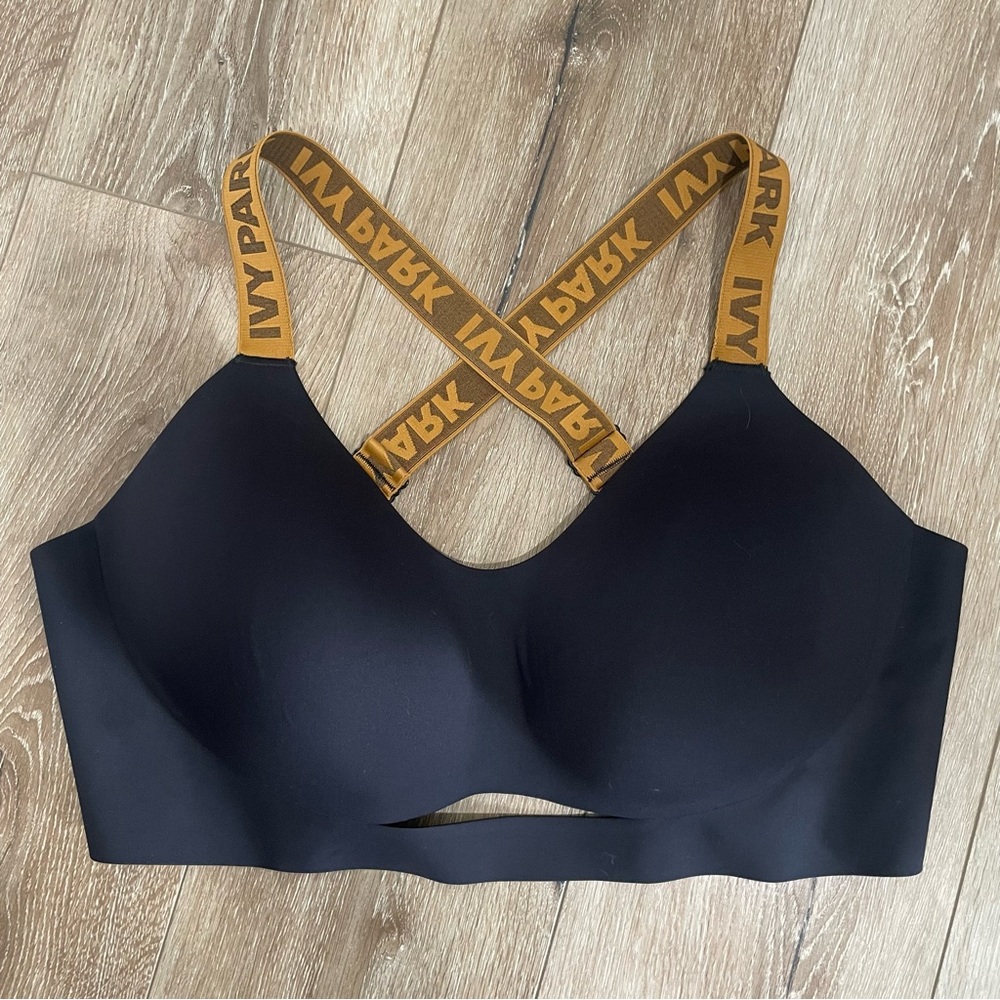 NWT Ivy Park x Adidas - Black Bra with Brown accents - Size 2X